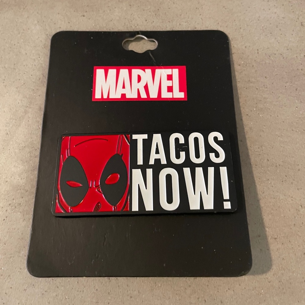 Marvel Comics Deadpool Tacos Now! Large Enamel Pin - Rare and Limited Edition